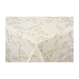 toile ciree leaf beige au metre