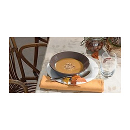 toile ciree leaf beige au metre