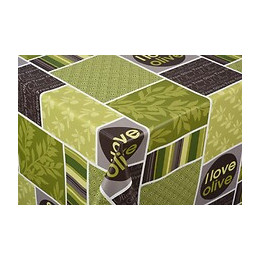 toile ciree i love olive au metre