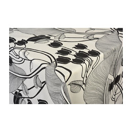 nappe coton enduit muguet au metre