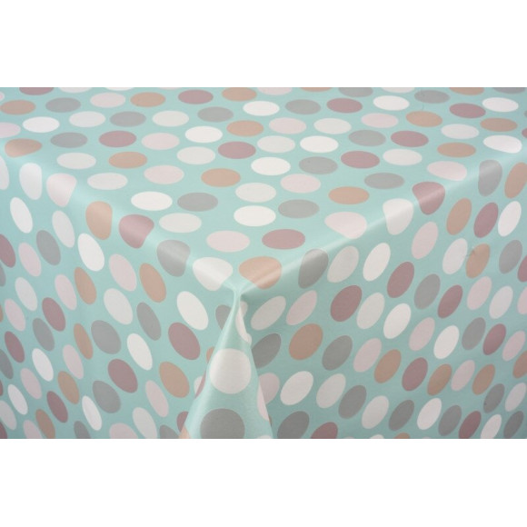 toile ciree confetti multico menthe au metre