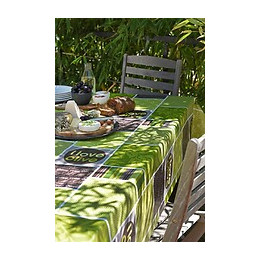 toile ciree i love olive au metre