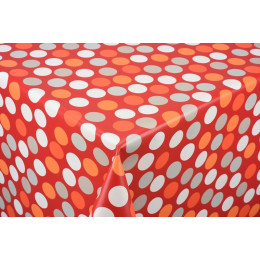 toile ciree confetti multico rouge au metre