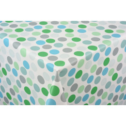 toile ciree confetti multico vert au metre