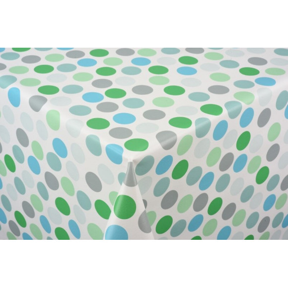 toile ciree confetti multico vert au metre