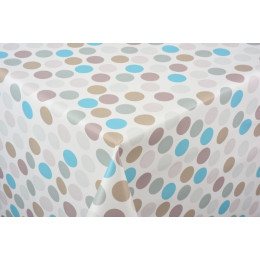 toile ciree confetti multico taupe au metre