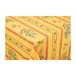nappe coton enduit clos des oliviers au metre