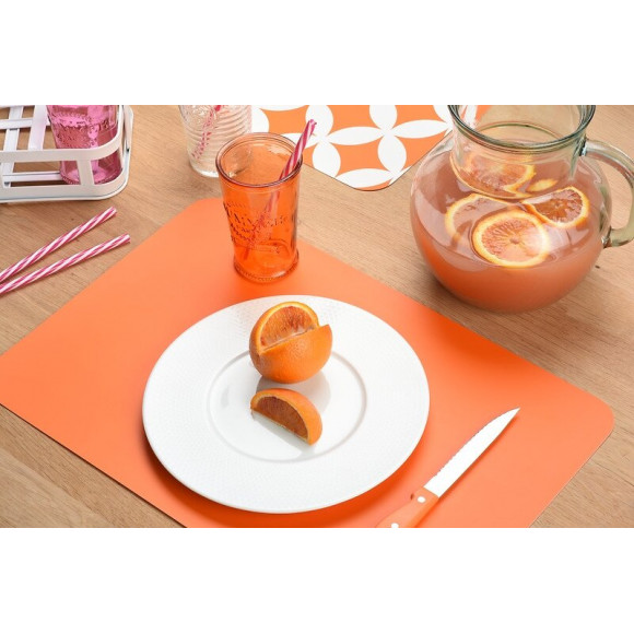 set de table pvc uni orange