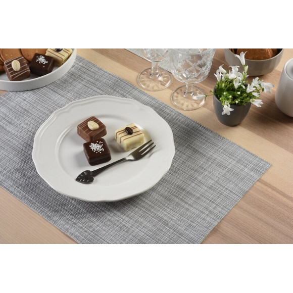 set de table tressé mélangé white