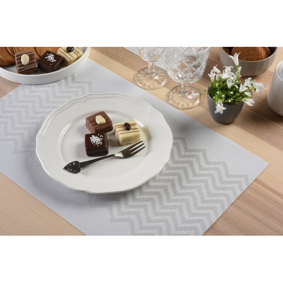 set de table tressé waves white