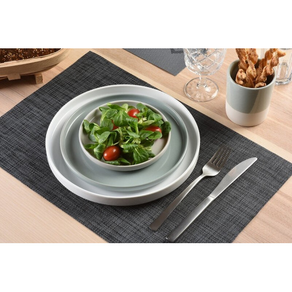 set de table tressé mélangé grey