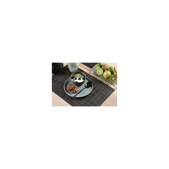 set de table tressé mélangé black
