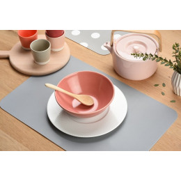 set de table pvc uni grey