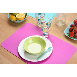 set de table pvc uni fushia