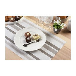 set de table tressé strip white