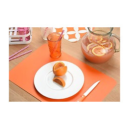 set de table pvc uni orange