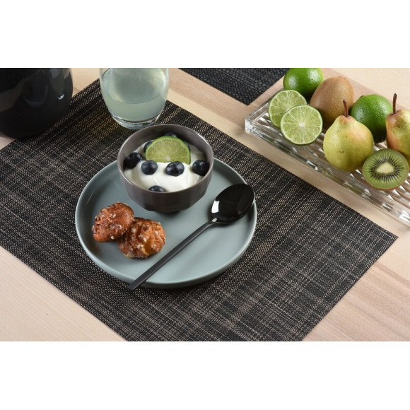 set de table tressé mélangé black