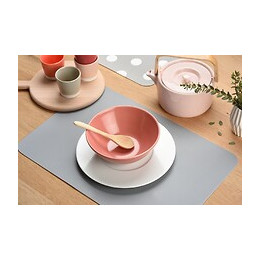 set de table pvc uni grey