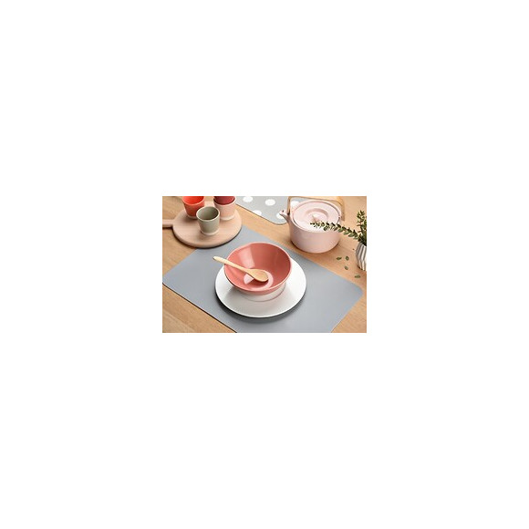 set de table pvc uni grey