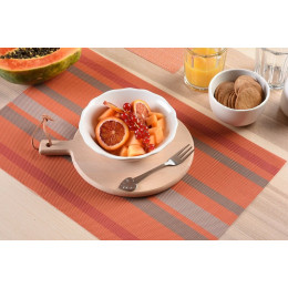 set de table tressé strip orange
