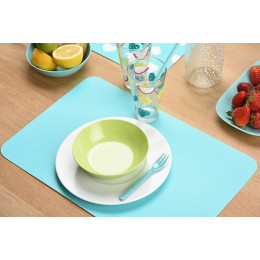 set de table pvc uni blue
