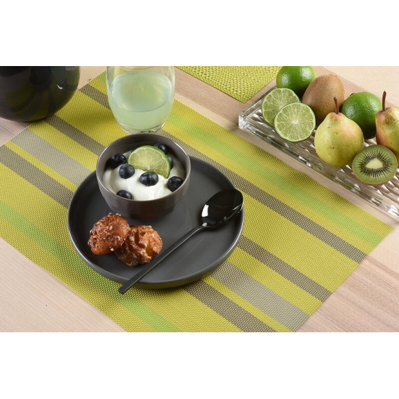 set de table tressé strip grey