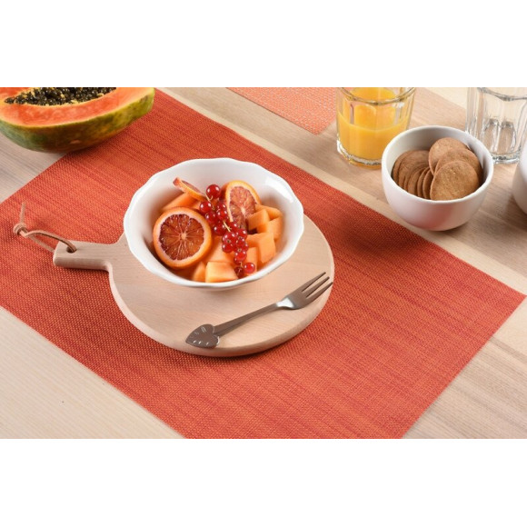 set de table tressé mélangé orange