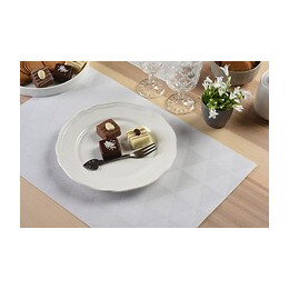 set de table tressé triangle white