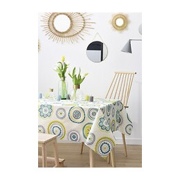 nappe coton enduit seville menthe au metre