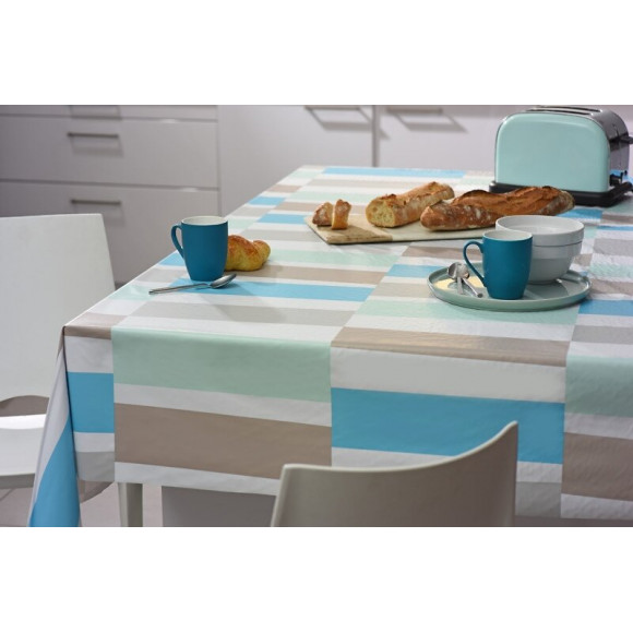 toile ciree blackjack blue au metre