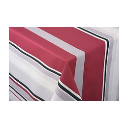 nappe coton enduit bayadere taupe au metre