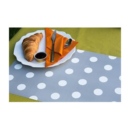 set de table pvc imprimé grey motif pois