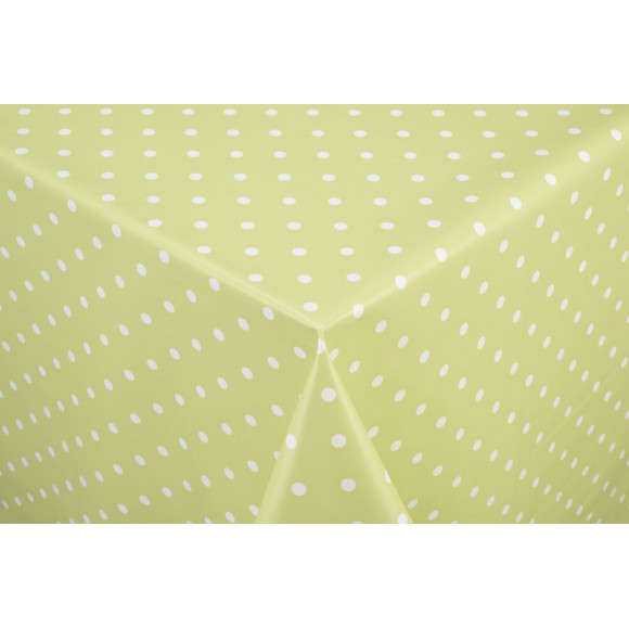 toile ciree pois vert au metre