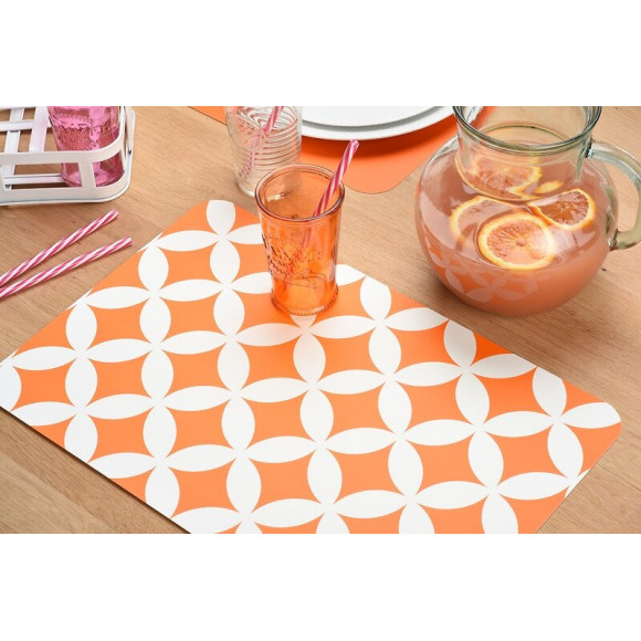 set de table pvc imprimé eliott orange