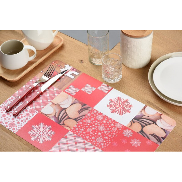 set de table pvc imprimé red mountain