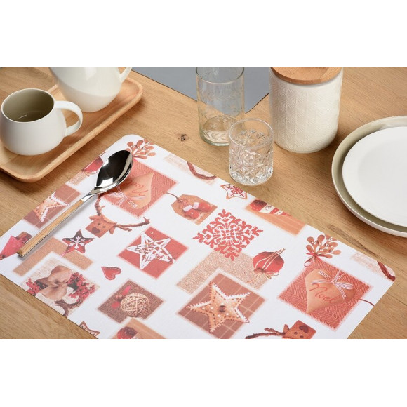 set de table pvc imprimé santa