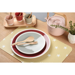 set de table pvc imprimé beige motif étoile