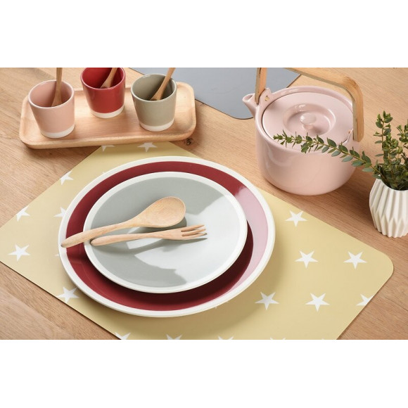 set de table pvc imprimé beige motif étoile