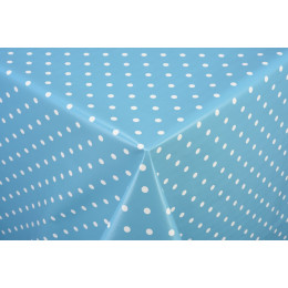 toile ciree pois bleu au metre