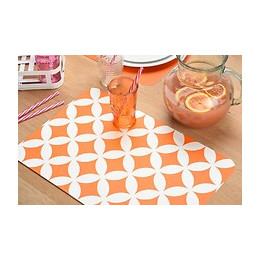 set de table pvc imprimé eliott orange