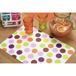 set de table pvc imprimé confetti multico