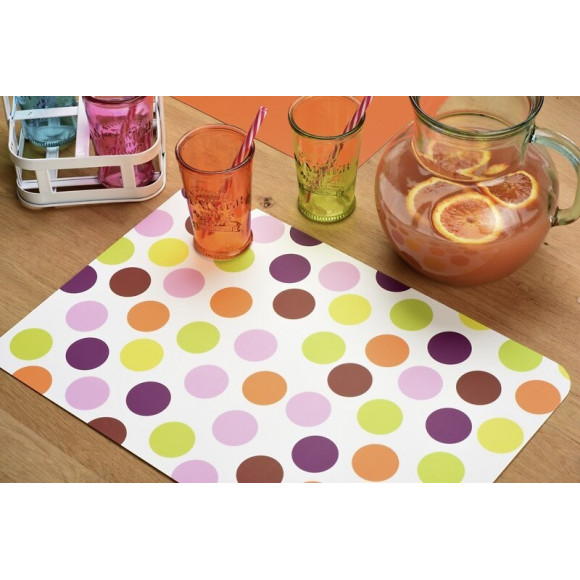 set de table pvc imprimé confetti multico