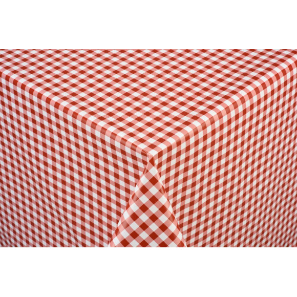 toile ciree vichy rouge au metre