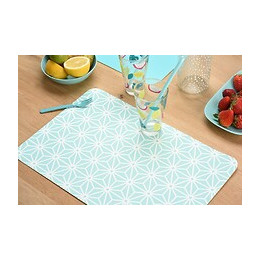 set de table pvc imprimé osaka bleu