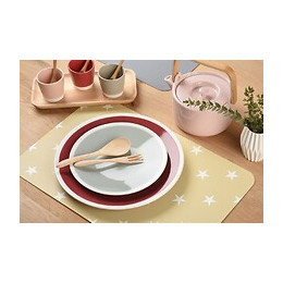 set de table pvc imprimé beige motif étoile