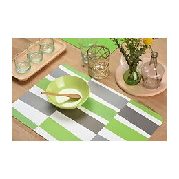 set de table pvc imprimé blackjak vert