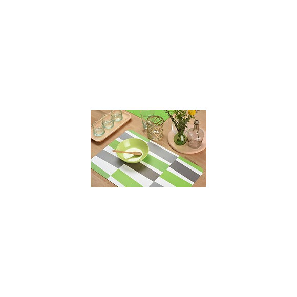 set de table pvc imprimé blackjak vert