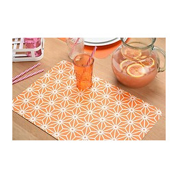 set de table pvc imprimé osaka orange