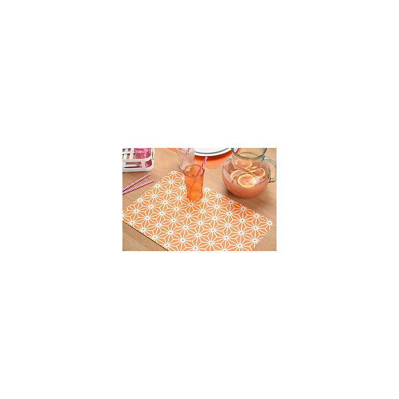 set de table pvc imprimé osaka orange