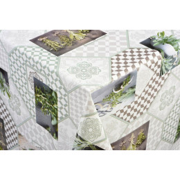 toile ciree bouquet garni au metre